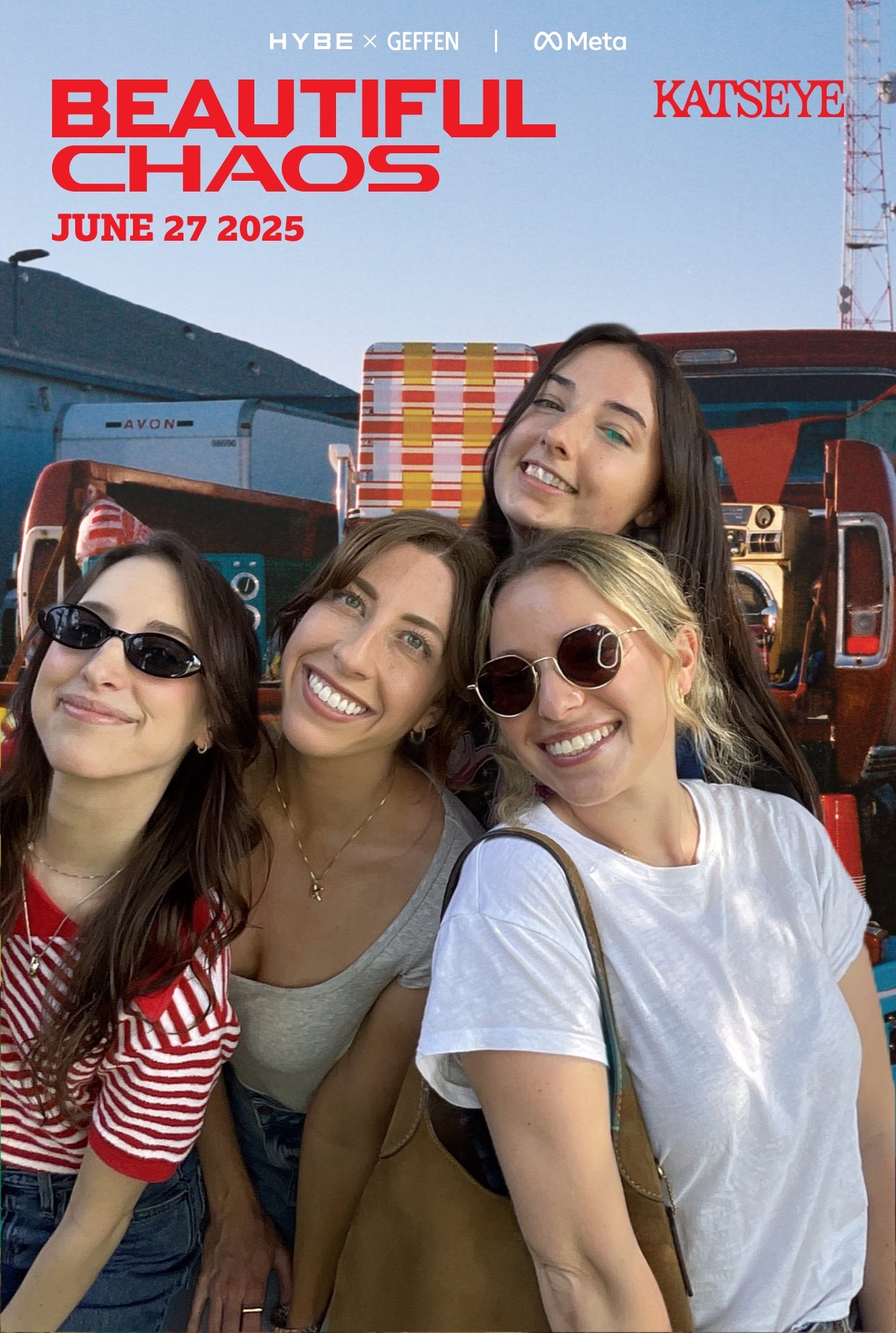 KATSEYE Fan Tailgate album release photo booth highlight at Academy LA