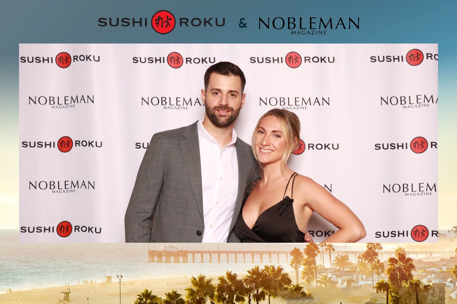 Branded photo booth overlay for Sushi Roku anniversary celebration